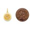 14K Yellow Gold Sweet Sixteen Disc Charm Pendant Jewerly 20mm x 12mm